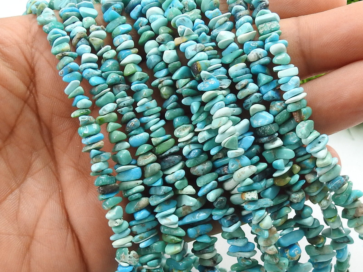 Arizona Turquoise Polished Rough Bead 16InchStrand 2-5MM Approx Wholesaler Supplies Natural Stone RB6