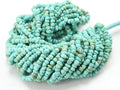 Natural Arizona Turquoise Smooth Handmade Bead 16Inch Strand Wholesaler Supplies Loose Gemstone For DIY Jewelry Making Stones WM-B2