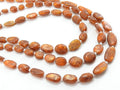 Orange Kyanite Smooth Matte Polished Oval Shape Tumble Bead 14Inches 15X8To7X4MM Approx For Making Jewelry Wholesaler Supplies TU1