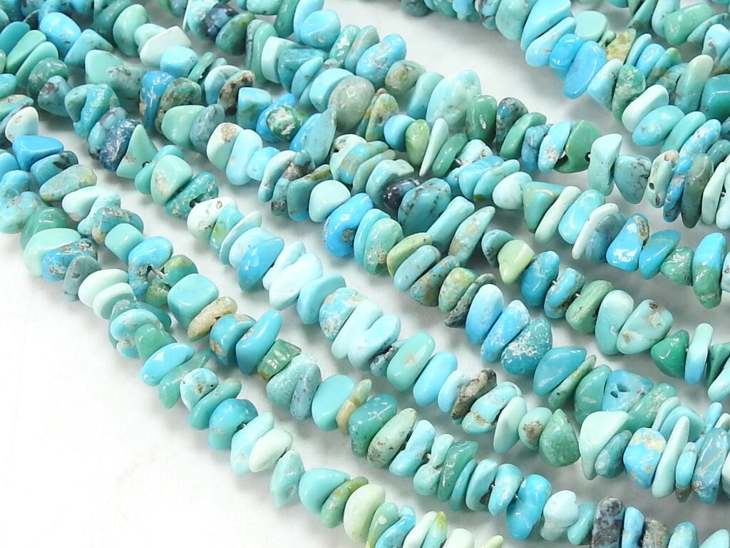 Arizona Turquoise Polished Rough Bead 16InchStrand 2-5MM Approx Wholesaler Supplies Natural Stone RB6