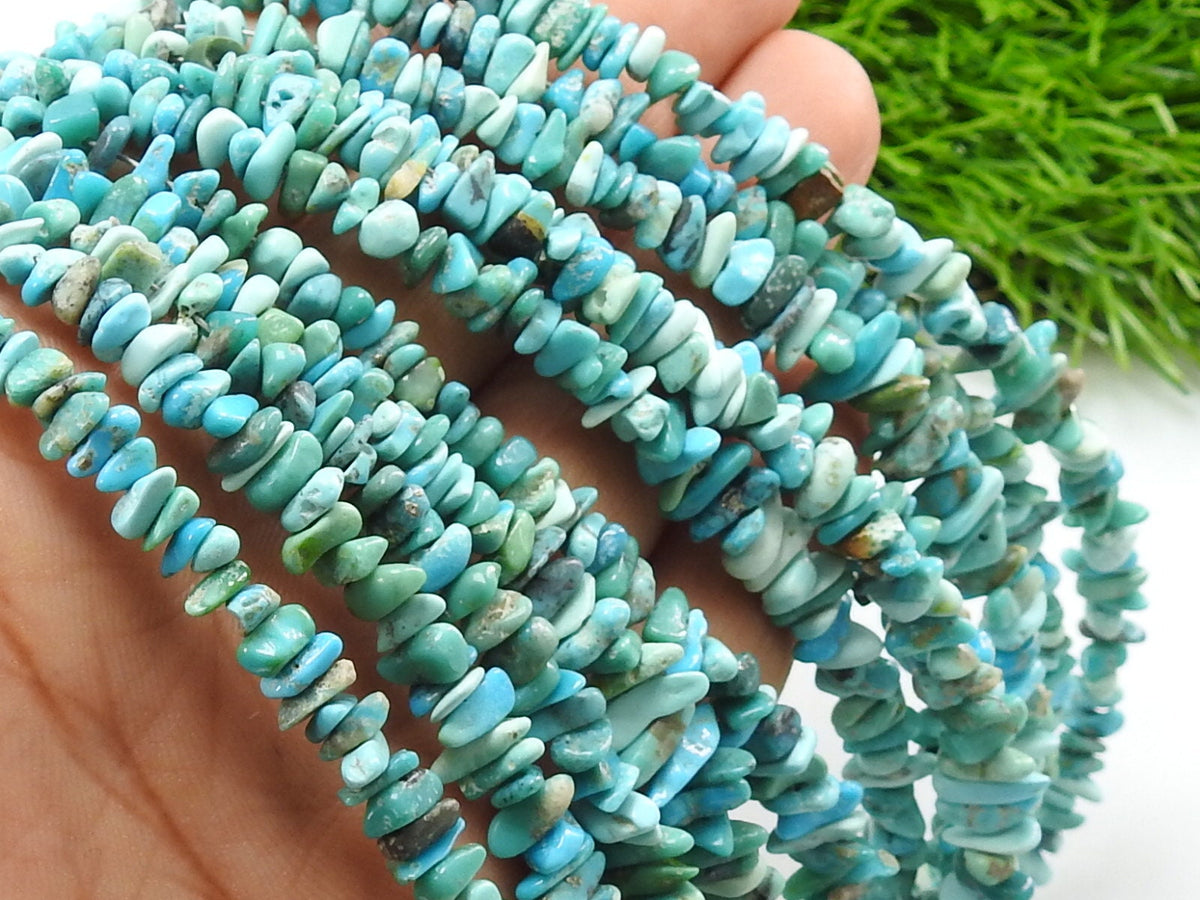 Arizona Turquoise Polished Rough Bead 16InchStrand 2-5MM Approx Wholesaler Supplies Natural Stone RB6