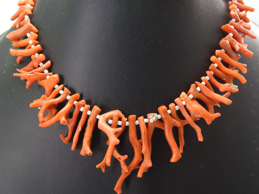 Natural Orange Coral Stick Beads Polished Rough Branch 16Inch Strand 10X2-45X3MM Wholesaler Supplies Jewelry Making Gemstone WM-CR1
