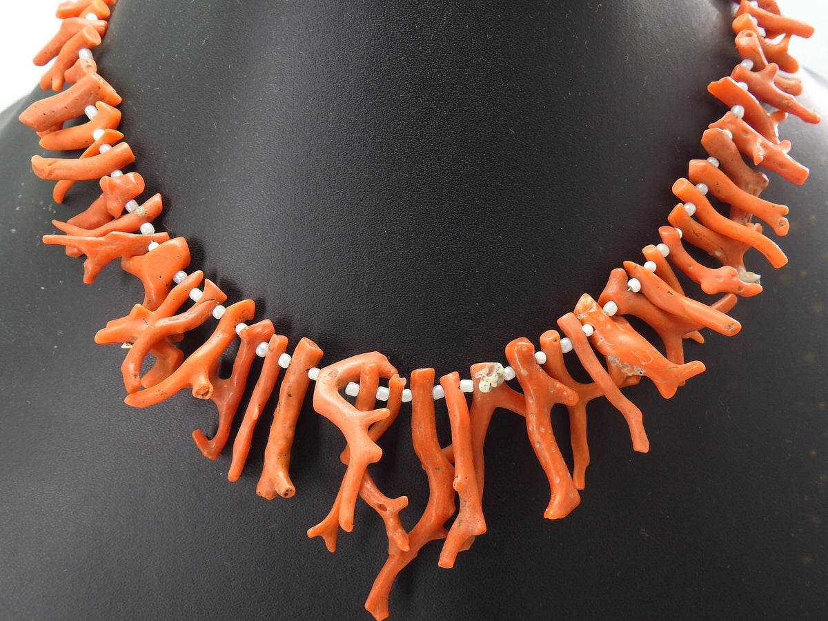 Natural Orange Coral Stick Beads Polished Rough Branch 16Inch Strand 10X2-45X3MM Wholesaler Supplies Jewelry Making Gemstone WM-CR1