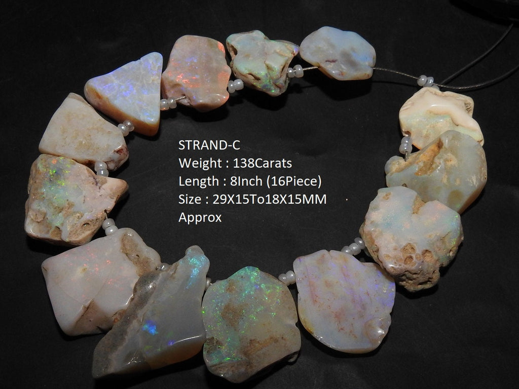 Natural Australian Opal Rough Slice, Multi Fire Raw Gemstone for Jewelry, Polished Loose Opal Stone, Wholesale Crystals Supplies WM