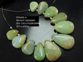 Blue Peruvian Opal Pear Shape Cabochon Briolette-Smooth Polished-Handmade Loose Stone-For Making Jewelry-Natural Stone BR7