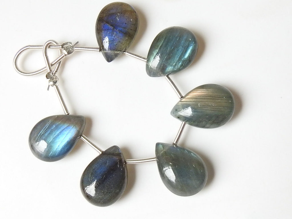 Labradorite Multi Fire Smooth Teardrop 6Piece 14X10MM For Jewelry Making Wholesaler Supplies Natural Stone PME-CY3