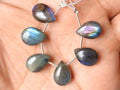Labradorite Multi Fire Smooth Teardrop 6Piece 14X10MM For Jewelry Making Wholesaler Supplies Natural Stone PME-CY3
