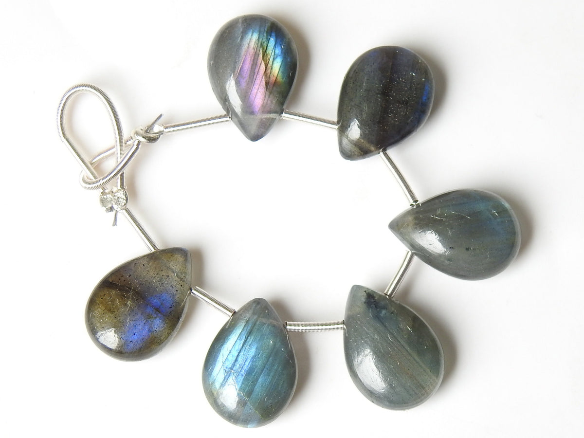 Labradorite Multi Fire Smooth Teardrop 6Piece 14X10MM For Jewelry Making Wholesaler Supplies Natural Stone PME-CY3