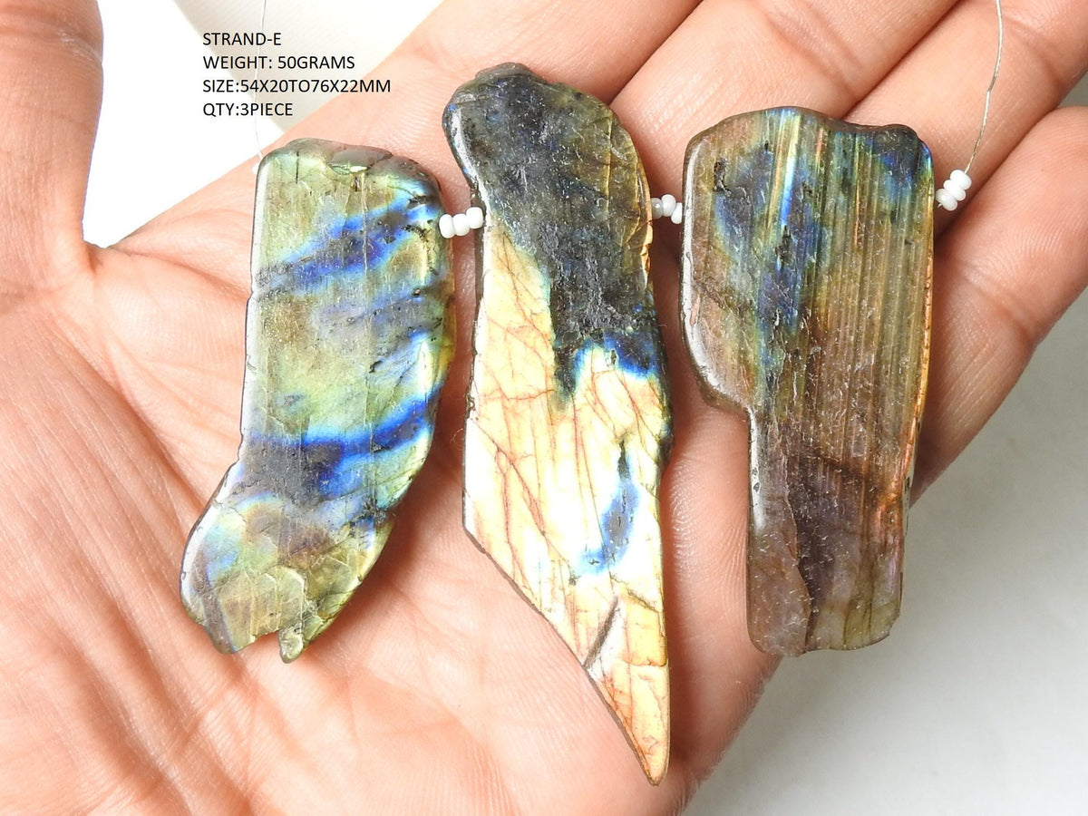 Natural Labradorite Rough Slice Multi Fire Loose Gemstone Wholesale | Flashy Labradorite Slab For Jewelry Making Supplies | Polished Crystal