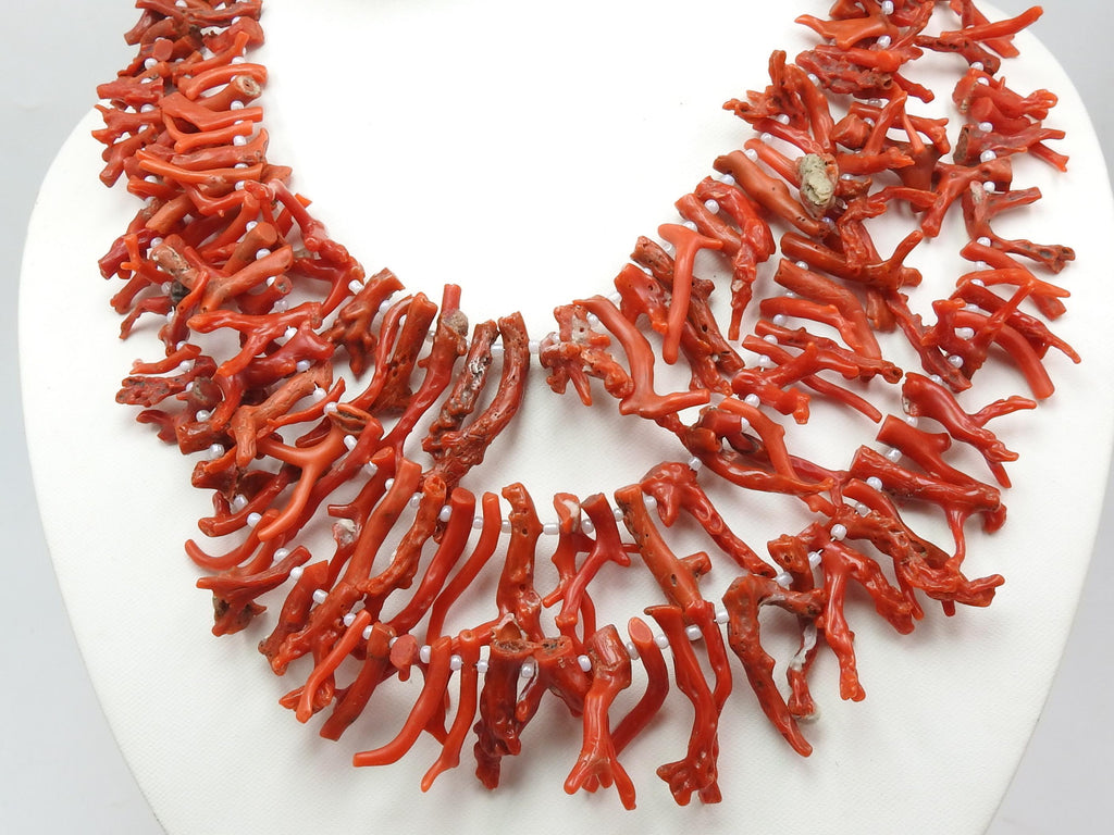 Natural Red Coral Polished Rough Stick Beads 16Inch Strand 10-30mm Raw Gemstone Jewelry Supplies