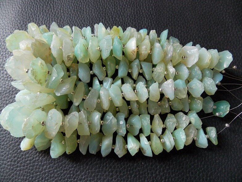 Natural Aqua Blue Chalcedony Rough Disk Beads 15-20mm Hammer Round 8" Strand Raw Stone Wholesale New Arrival Loose Bead Jewelry Making R-1