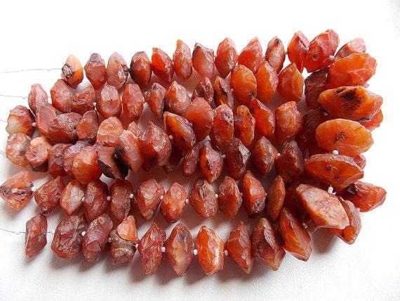 Raw Carnelian Hammered Disk Beads 9Inches Natural Rough Round Coin Stone 15-25mm Loose Gemstone Wholesale Jewelry Supply R1