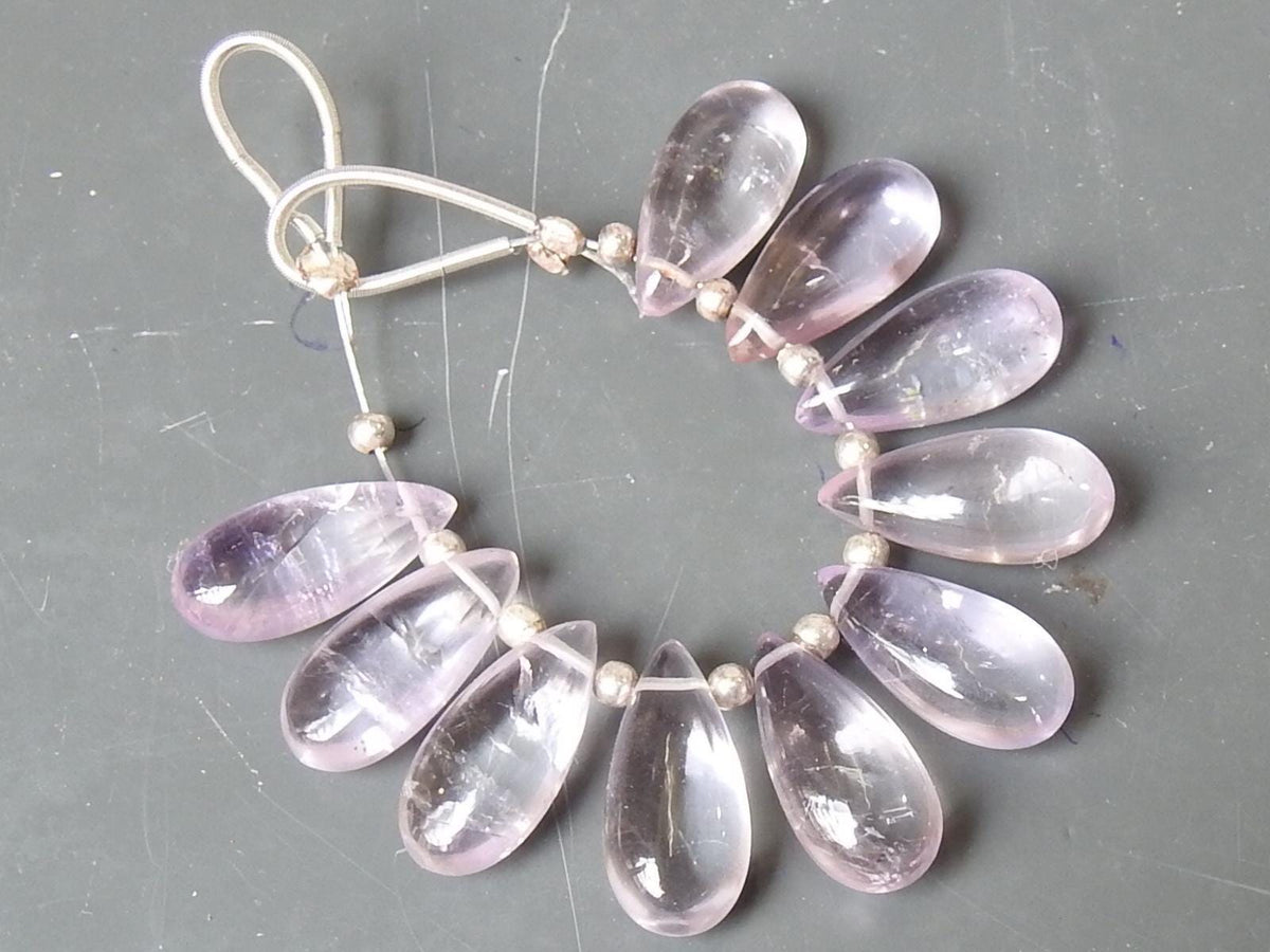 Pink Amethyst Smooth Teardrop 10Piece 15X7MM For Making Jewelry Wholesaler Supplies Natural Stone PME-CY3