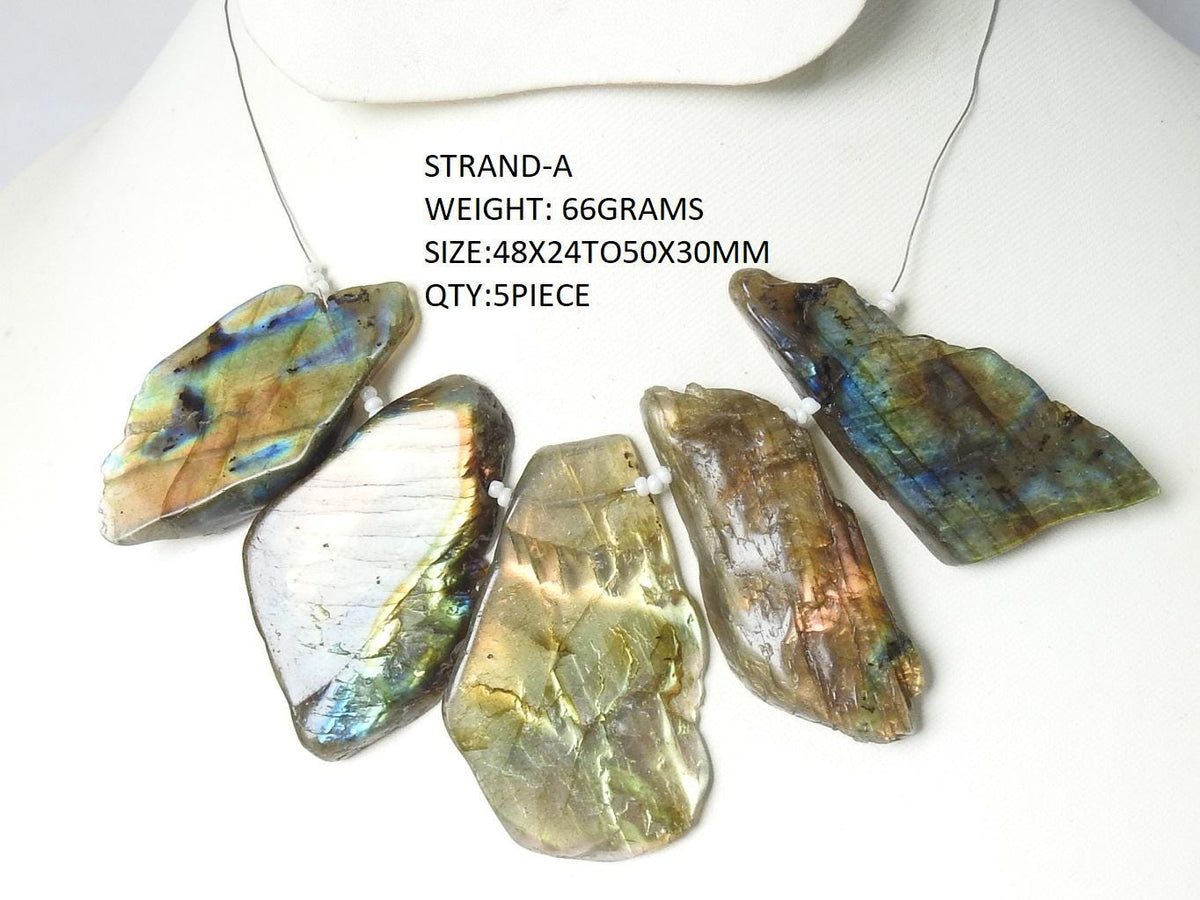 Natural Labradorite Rough Slice Multi Fire Loose Gemstone Wholesale | Flashy Labradorite Slab For Jewelry Making Supplies | Polished Crystal