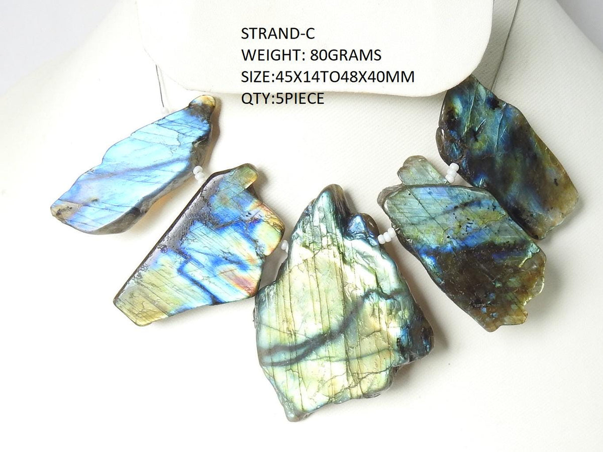 Natural Labradorite Rough Slice Multi Fire Loose Gemstone Wholesale | Flashy Labradorite Slab For Jewelry Making Supplies | Polished Crystal