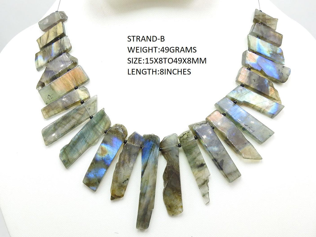 Labradorite Rough Stick-Multi Flash Fire-Smooth Polished-Natural Stone-Loose Raw Gemstone-For Making Jewelry-Wholesaler Supplies R6