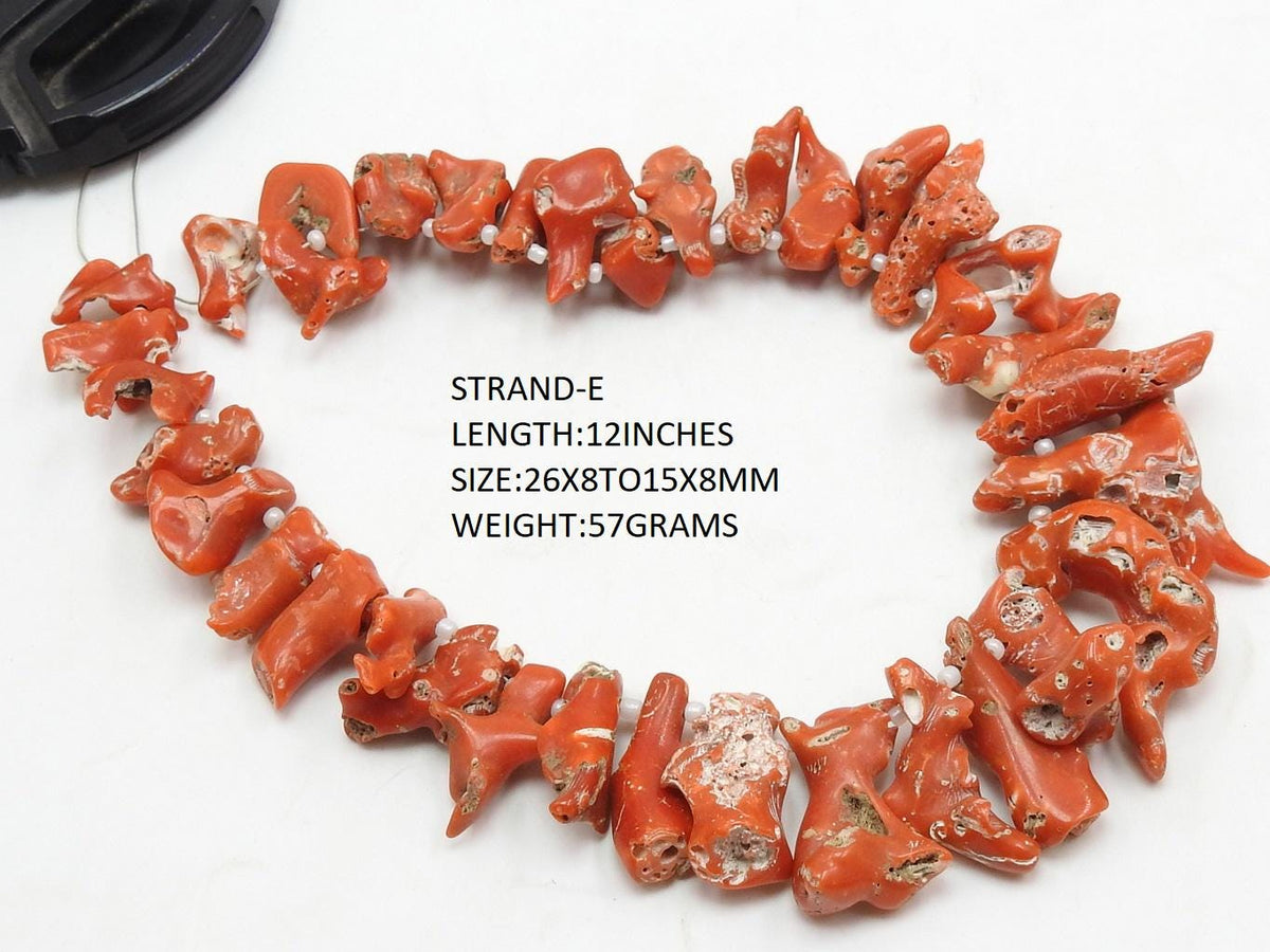 Wholesale Natural Red Coral Rough Briolette Loose Raw Stone Nugget Gemstone Beads For DIY Necklace Bracelet Jewelry Making Supplies WM(CR1)