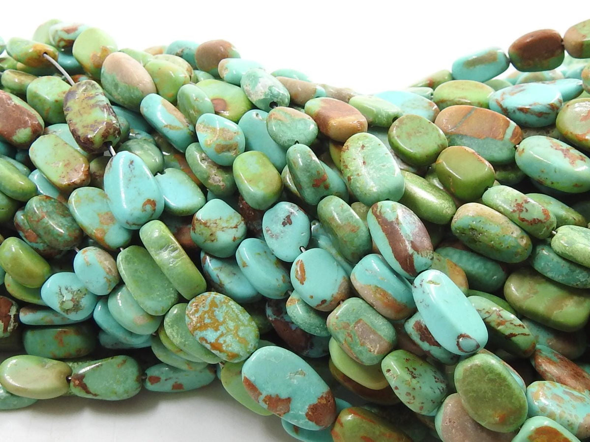 Arizona Turquoise Smooth Tumble Nugget 16Inch 6X5To9X9MM Approx Wholesaler Supplies Natural Stone TU3