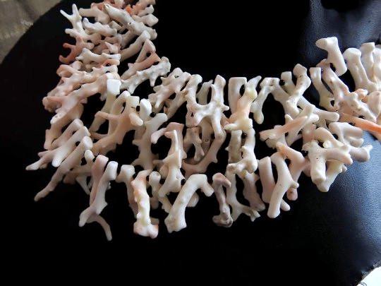 Natural White Coral Sticks Rough Polished Branch Beads 12 Inch Strand Bulk Wholesale Supplies Jewelry Making Genuine Coral Spikes Points