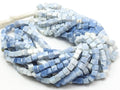 5mm Blue Opal Cube Beads, Multi Shaded Smooth Polished Box Shape, 16 Inch Strand Natural Gemstone for Jewelry Making Supplies MS-CB1