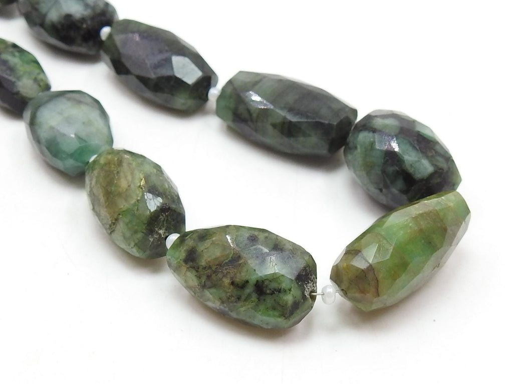 Emerald Faceted Tumble Nugget-12Inch Strand 15To24MM Long Approx-Wholesaler Supplies-New Arrival-Natural Stone TU1