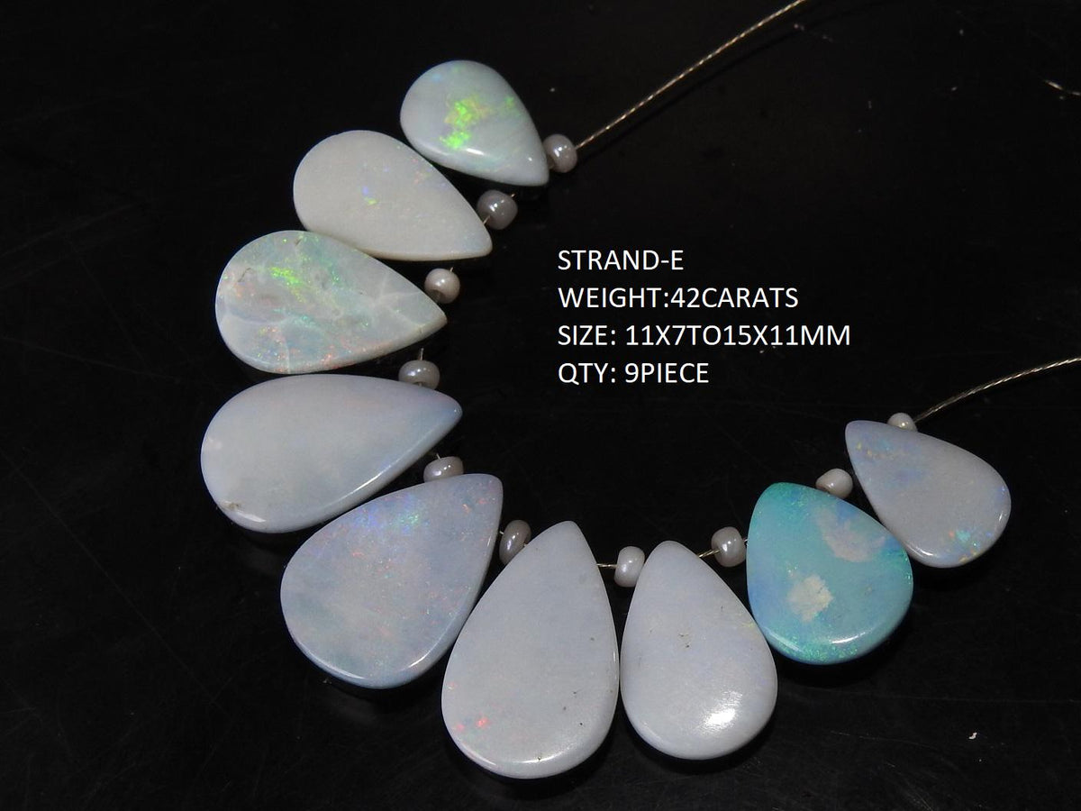 Australian Opal Doublet Bead-Multi Fire-Smooth Polished-Pear Shape Cabochon Briolette- Handmade Stone-Wholesaler Supplies-New Arrival MS