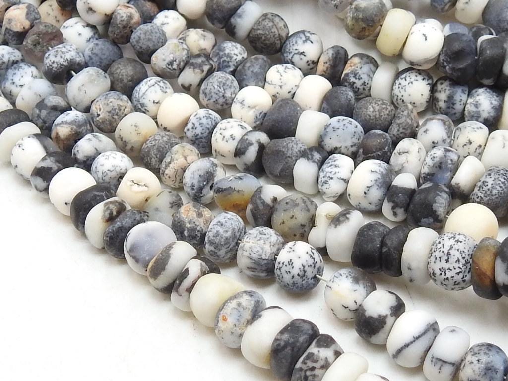 Dendrite Opal Bead-Smooth Matte Polished-Roundel Shape-12Inch 5-10MM Approx- Wholesaler Supplies-New Arrival WM-B8