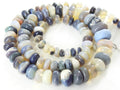 Natural Australian Opal Smooth Roundel Beads, 5-10mm Lightning Ridge Opal Strand, 15" Wholesale Gemstone Beads for Jewelry Making