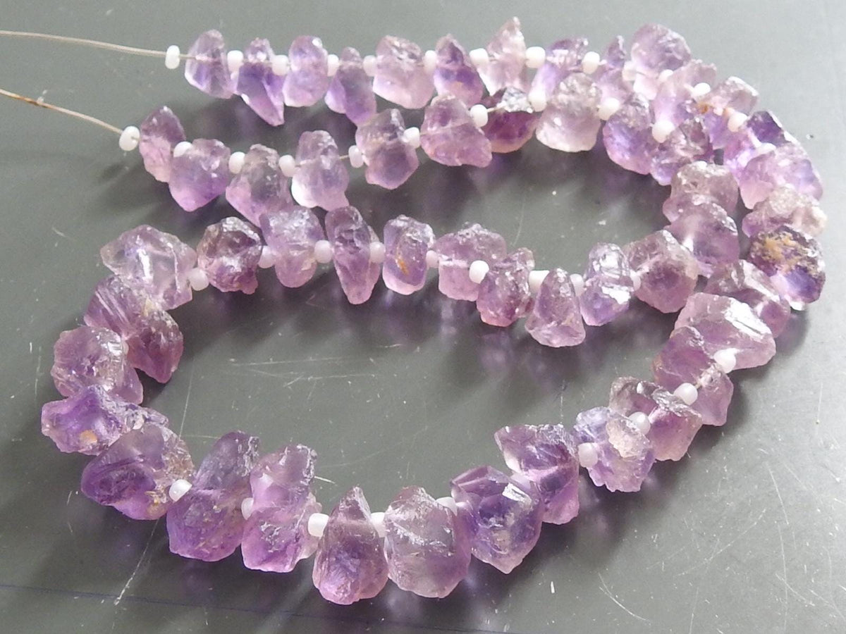 Amethyst Natural Crystal Rough Bead Nugget 12Inch Strand 7-10MM Approx Wholesaler Supplies New Arrival R2