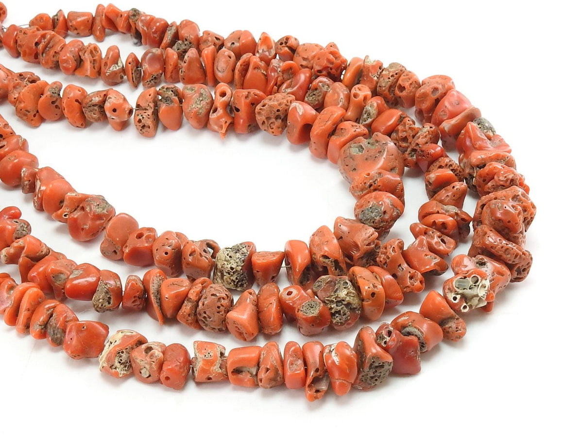 Natural Red Coral Beads Polished Chip Nugget Strand 10-15mm Approx 16 Inch Loose Gemstone Spacer Bead Jewelry Making Wholesale Supply