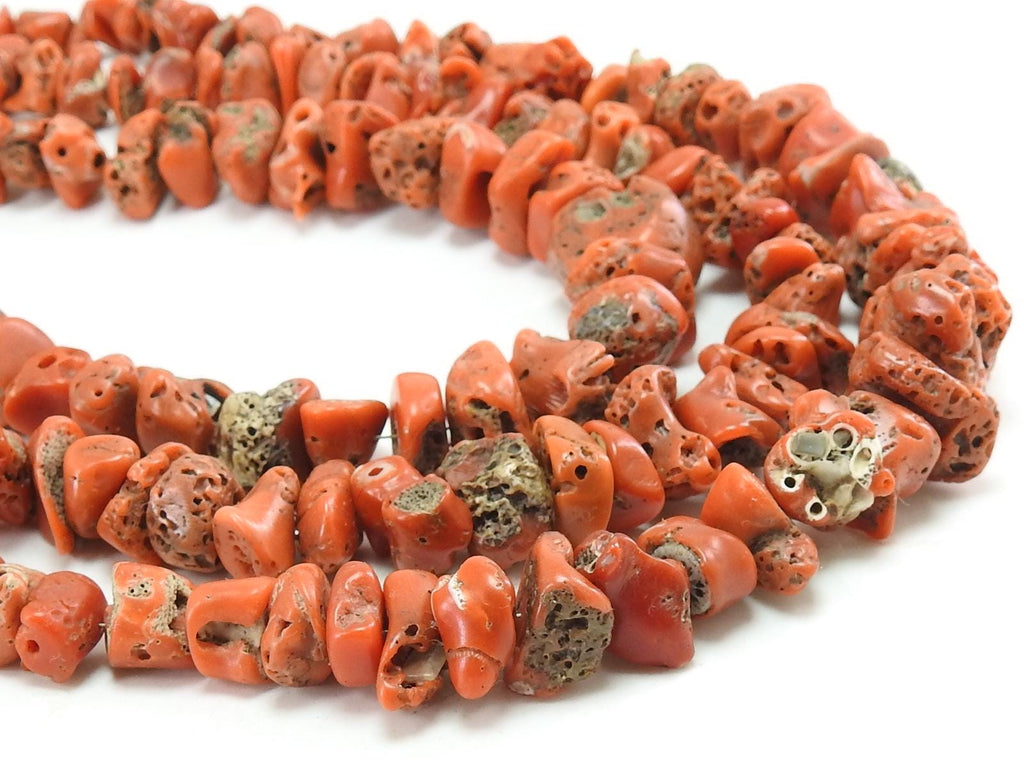 Natural Red Coral Beads Polished Chip Nugget Strand 10-15mm Approx 16 Inch Loose Gemstone Spacer Bead Jewelry Making Wholesale Supply