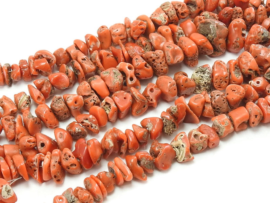Natural Red Coral Beads Polished Chip Nugget Strand 10-15mm Approx 16 Inch Loose Gemstone Spacer Bead Jewelry Making Wholesale Supply