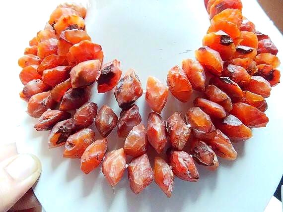 Raw Carnelian Hammered Disk Beads 9Inches Natural Rough Round Coin Stone 15-25mm Loose Gemstone Wholesale Jewelry Supply R1