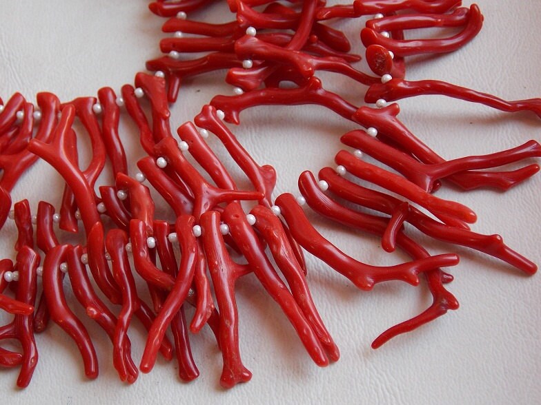Reserved Red Coral Polished Rough Stick-Mediterranean Sea Bead-10-30MM Long Approx-Wholesaler Supplies-Natural Stone BK-CR1