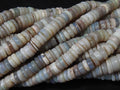 Natural Australian Opal Smooth Tire Beads 16 Inch Strand Multi Shaded Wheel Coin