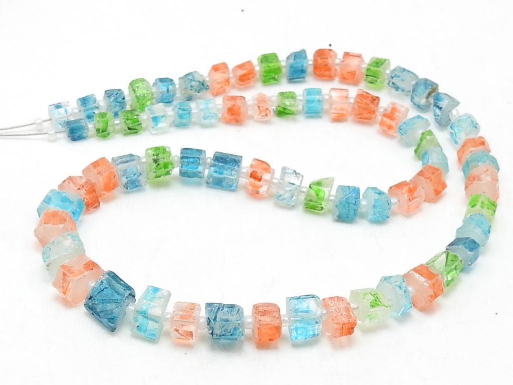 Natural Crystal Quartz Rough Nugget Beads 3-6mm, Multi Color Tumble Irregular Stone 16" Strand Wholesale Jewelry Making Supplies R2