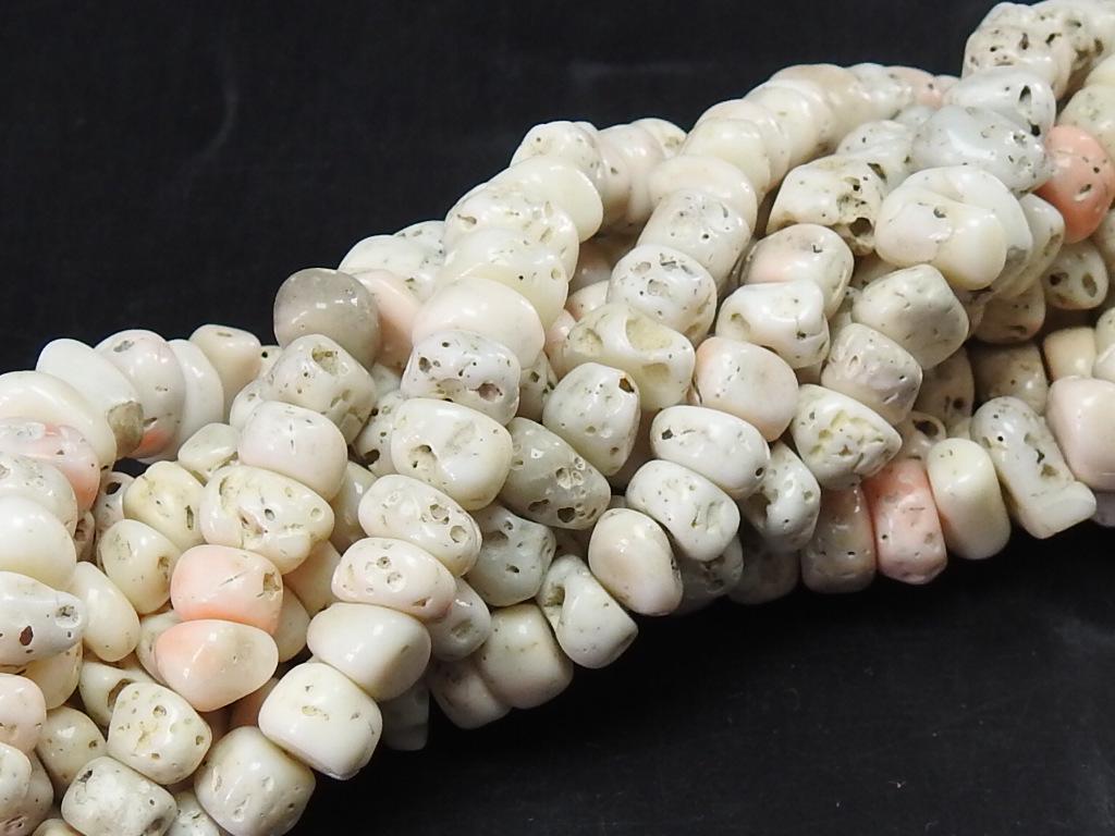 Natural White Coral Polished Rough Beads 4-8mm Organic Stone 16 Inch Jewelry Strand CR1