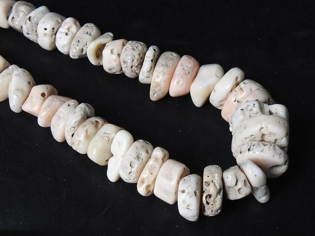 Natural White Coral Rough Beads, Polished Raw Stone Loose 16 Inches Strand, 14X3 To 22X20MM Gemstone Bead, Wholesale Jewelry Supply WM-CR1