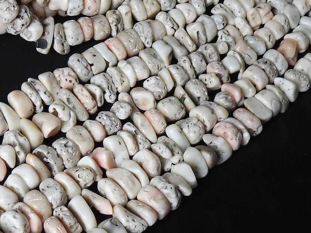 Natural White Coral Rough Beads, Polished Raw Stone Loose 16 Inches Strand, 14X3 To 22X20MM Gemstone Bead, Wholesale Jewelry Supply WM-CR1