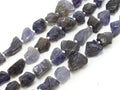 Natural Iolite Polished Rough Tumble Nuggets, 8 Inch Strand, 10-15mm Raw Gemstone Beads, Wholesale Crystal Supplies for Jewelry Making R5