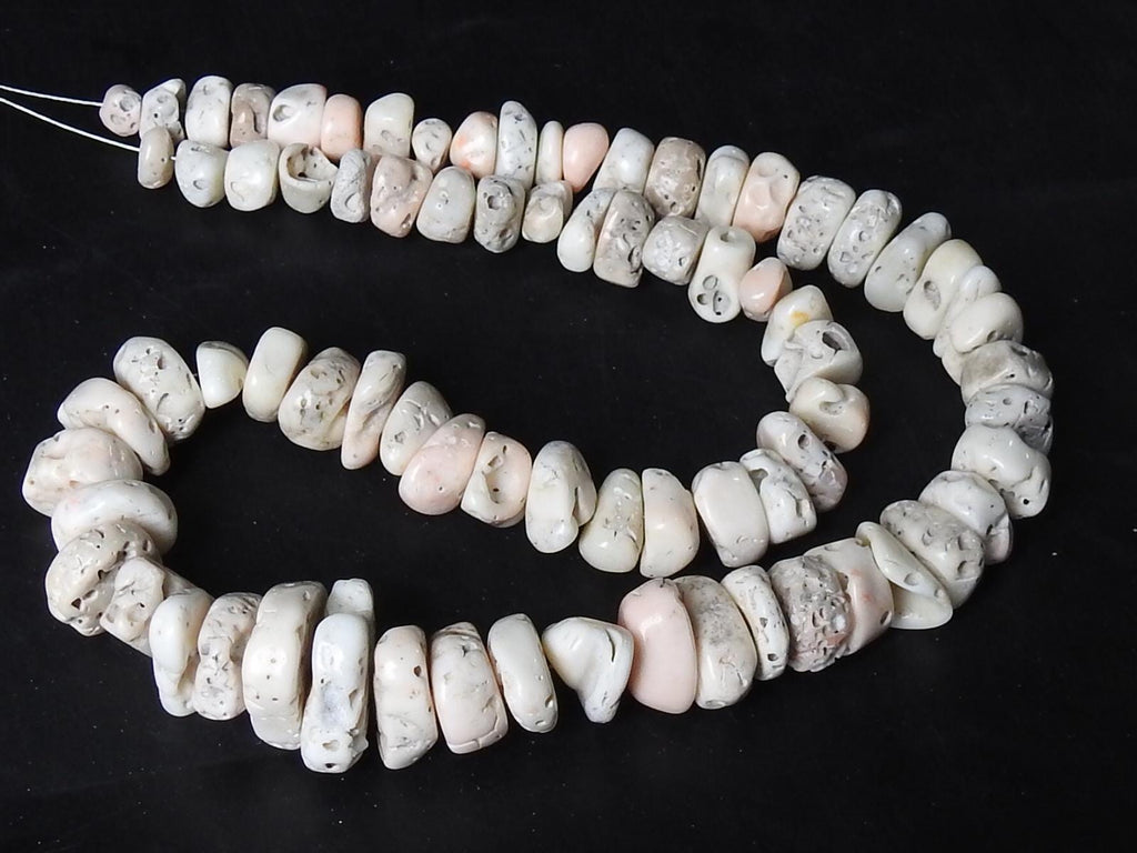 Natural White Coral Rough Beads, Polished Raw Stone Loose 16 Inches Strand, 14X3 To 22X20MM Gemstone Bead, Wholesale Jewelry Supply WM-CR1