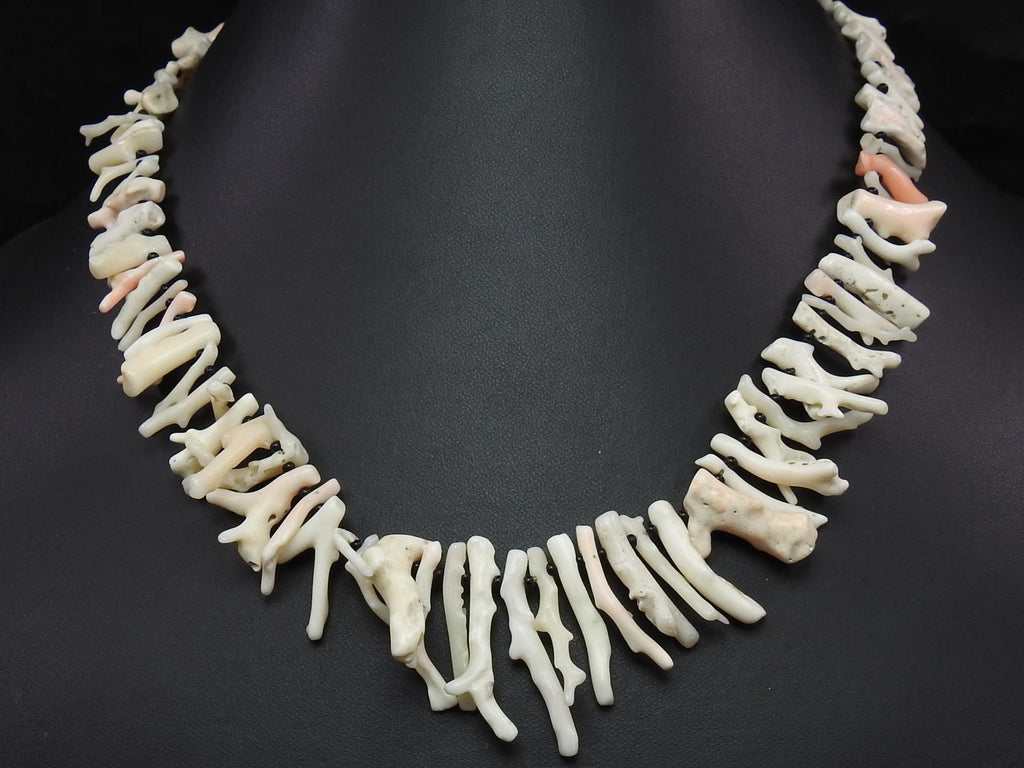 Natural White Coral Rough Stick Branches 16" Strand Jewelry Supplies Bulk Polished Raw Sea Bamboo Coral Top Drilled Stick Beads Wholesale