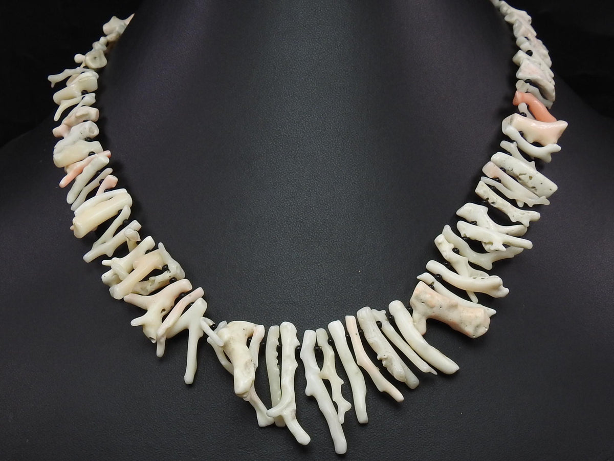 Natural White Coral Rough Stick Branches 16" Strand Jewelry Supplies Bulk Polished Raw Sea Bamboo Coral Top Drilled Stick Beads Wholesale