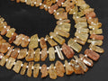 Natural Imperial Topaz Rough Stick Beads 8 Inch Strand Raw Golden Nugget Crystal Points 8-15mm Loose Stone Jewelry Making Supplies RB6
