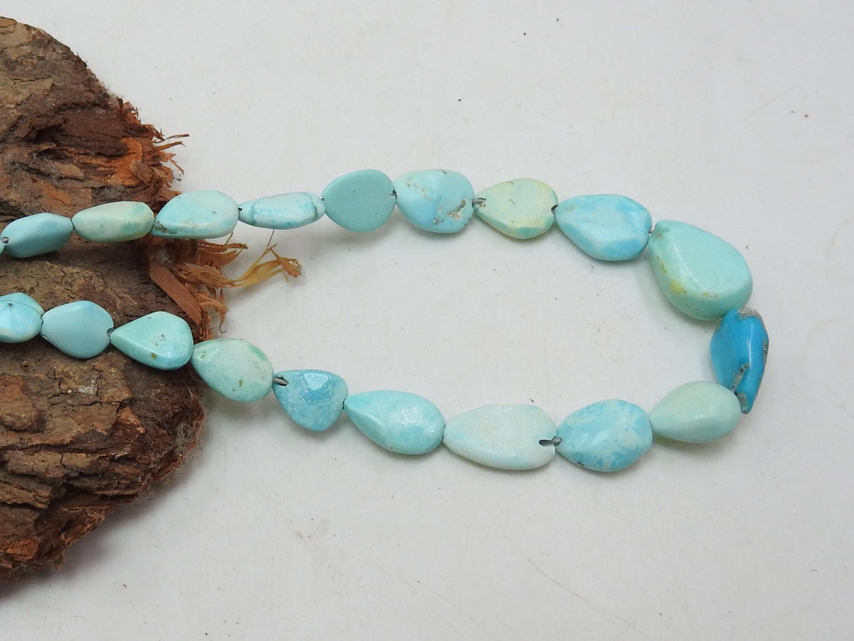 Turquoise Nugget Teardrop Strand Sleeping Beauty 7x5-10x8mm 15 Inch Strand