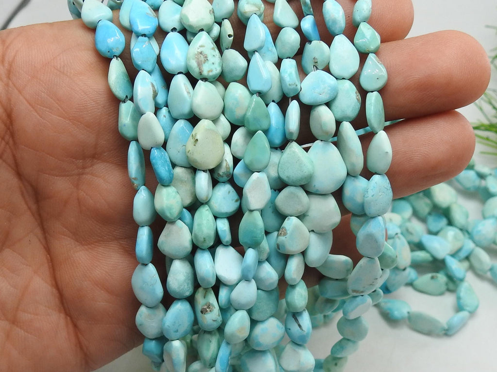 Turquoise Nugget Teardrop Strand Sleeping Beauty 7x5-10x8mm 15 Inch Strand