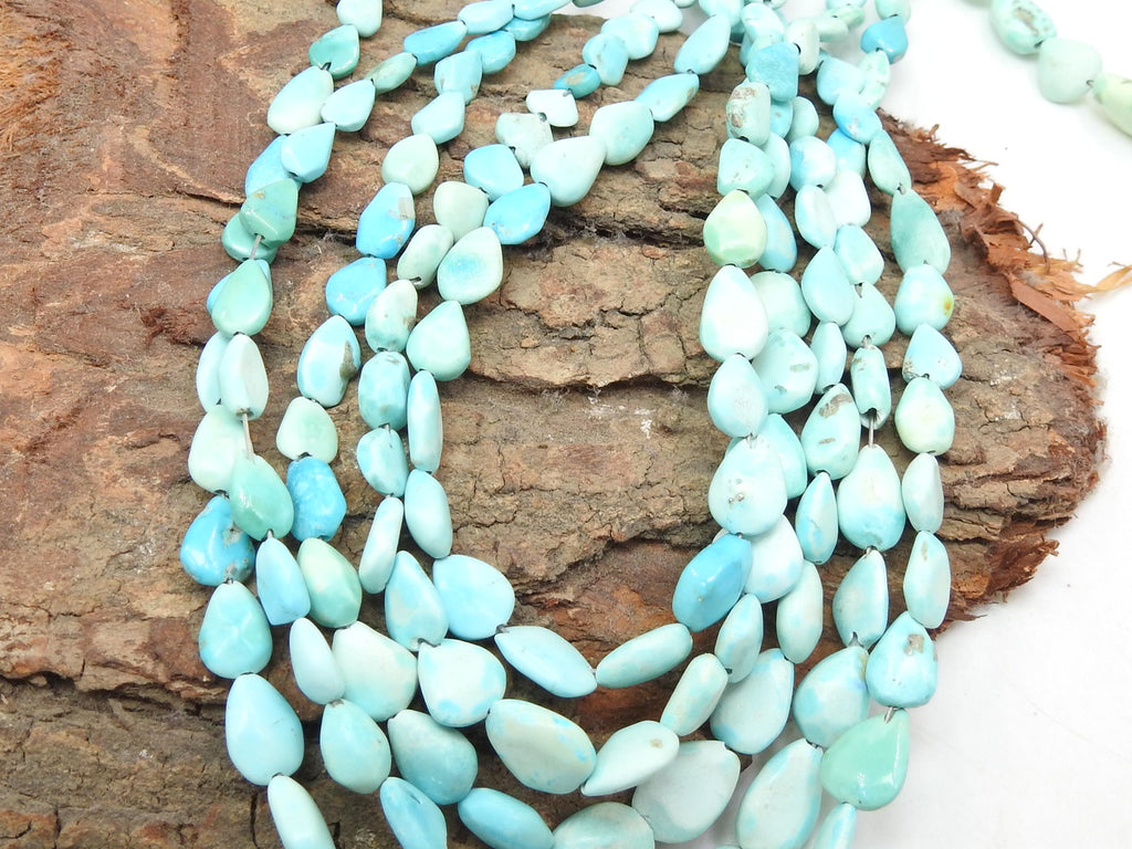 Turquoise Nugget Teardrop Strand Sleeping Beauty 7x5-10x8mm 15 Inch Strand