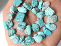 Turquoise Rough Bead Slice Nugget 8Inches 10To15MM Long Approx Loose Raw Stone Wholesaler Supplies New Arrival Natural Stone R5