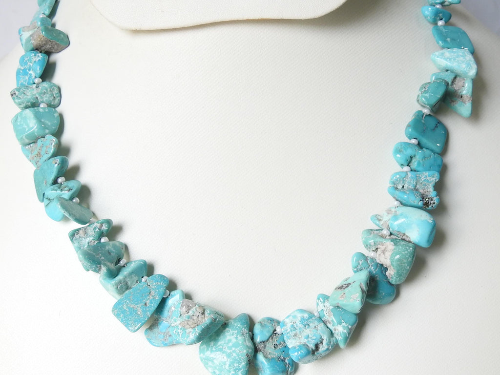 Turquoise Rough Bead Slice Nugget 8Inches 10To15MM Long Approx Loose Raw Stone Wholesaler Supplies New Arrival Natural Stone R5