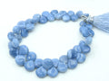 Blue Indian Opal Smooth Heart Shape Teardrop Gemstone 8Inch Strand 7x7-10x10mm For Making Jewelry MS-BR8